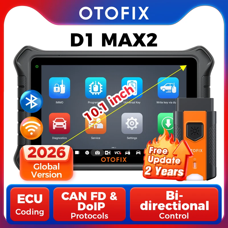 OTOFIX D1 Max2 Diagnostic Scanner Bi-Directional Bluetooth Scan Tool ECU Coding OBD2 Diagnostics Tools 2 Year Free Update
