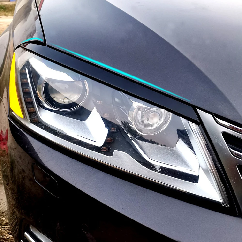 

For Volkswagen for Passat B7 2010-2014 Eyelid Cover Trim 2pcs Car styling Car Headlight Cover Stickers Cover Headlights Eyebrow