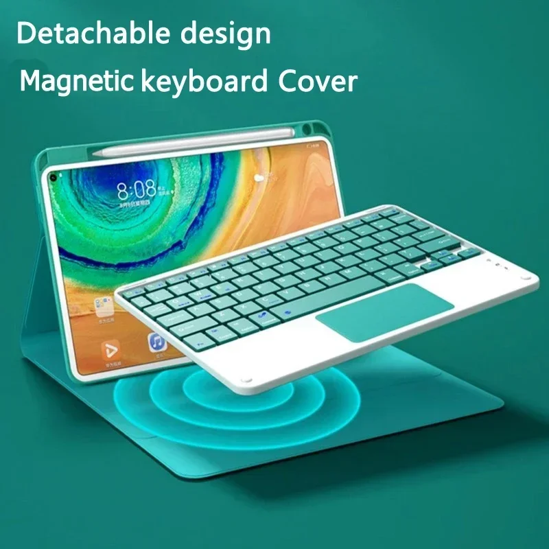 Imagem -06 - Capa de Teclado para Huawei Honor Magic Pad Magnético sem Fio Árabe Espanhol Capa para Honra Magicpad 123 Polegadas