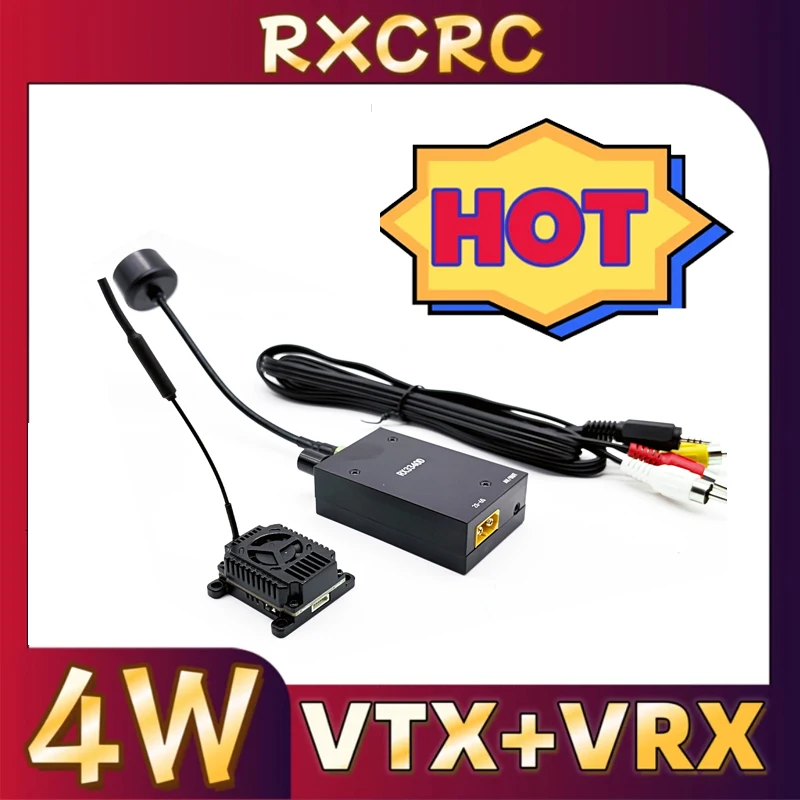 

RXCRC FPV 3.3G 16CH 4000mW Video VTX Transmitter and RX3340 VRX Receiver with antenna for RC FPV Long Range Fixed-wing Drones