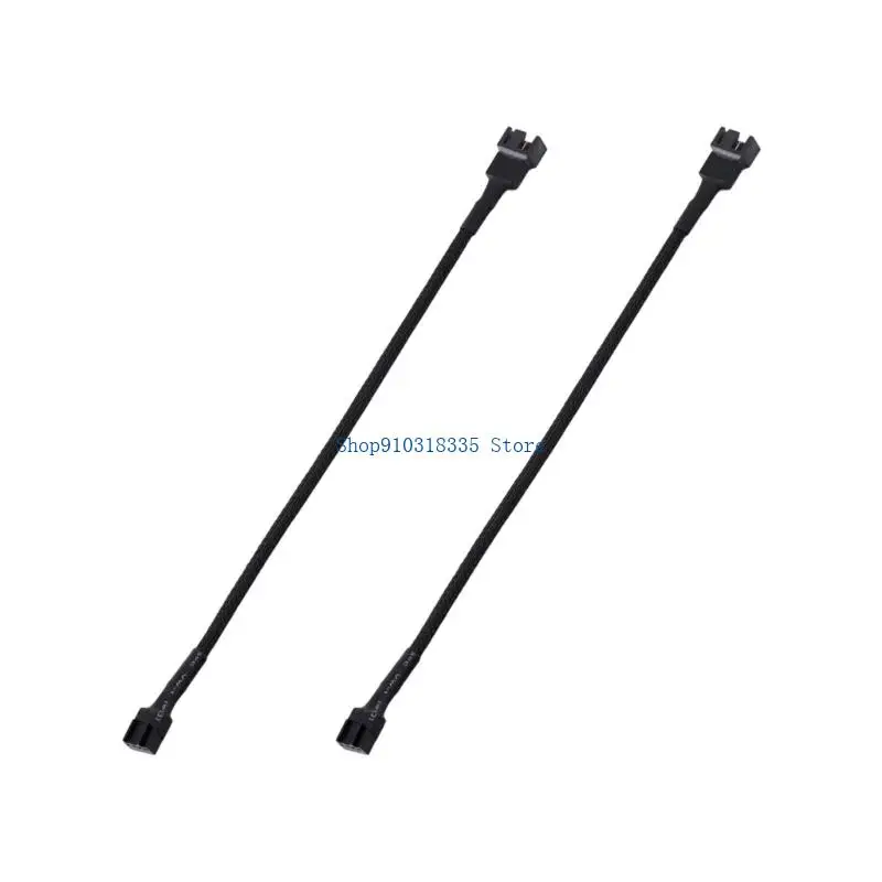 2PCS 26cm 4Pin PVC Fan Splitter Extension Cable for Customs Assembly