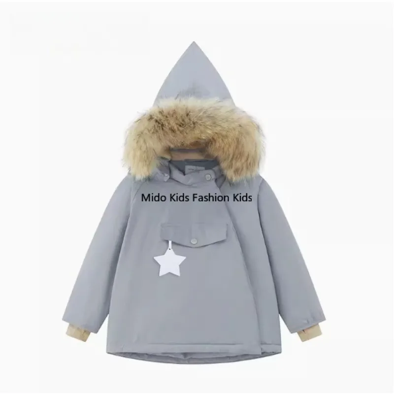 

Danish children's clothing mat25 winter new windproof and waterproof elf hat plus velvet cotton down jacket