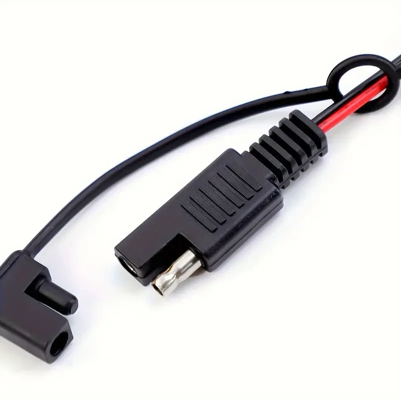 2-Pack 14AWG SAE to O-Ring Terminal Cable - 15A Quick-Connect Connector for Battery Chargers Compatible with Motorcycles Cars