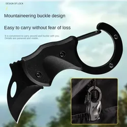 Outdoor multi-purpose carabiner knife portable keychain camping mountaineering hook camping carabiner portable claw knife