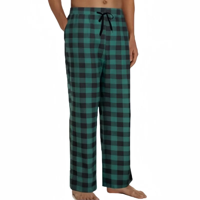 Spring Autumn Men's Checkered Pajama Pants Fashion Home Plaid Lace Up Elastic Casual Sleeping Trousers Male Sports Yoga Pants