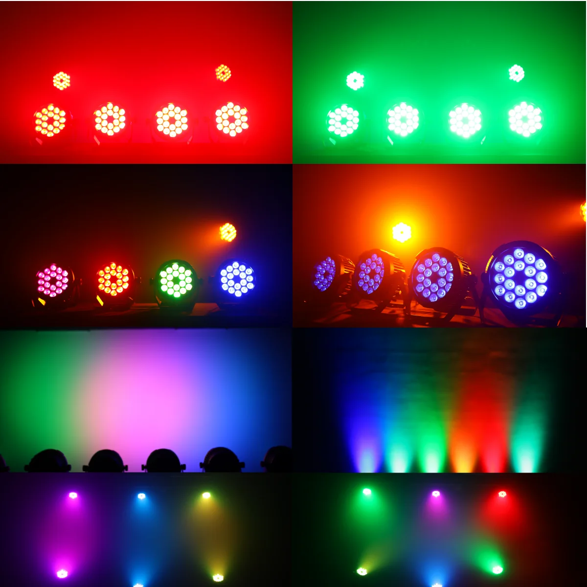 Imagem -05 - Impermeável Led Par Luzes Stage Beam Wash Equipamento de dj Disco Lights Ip65 Rgbwa uv 6in 18w x 12w Rgbw 4in Dmx