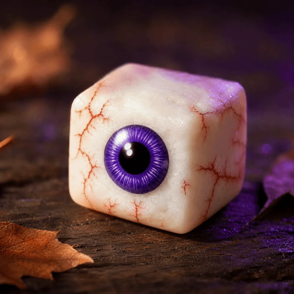 Slow Rising Squishy Cube Spooky Design Horror Style Stress Relief Toy Squeeze Toy Slow Rebound Slow Rising Squishy Party Decor