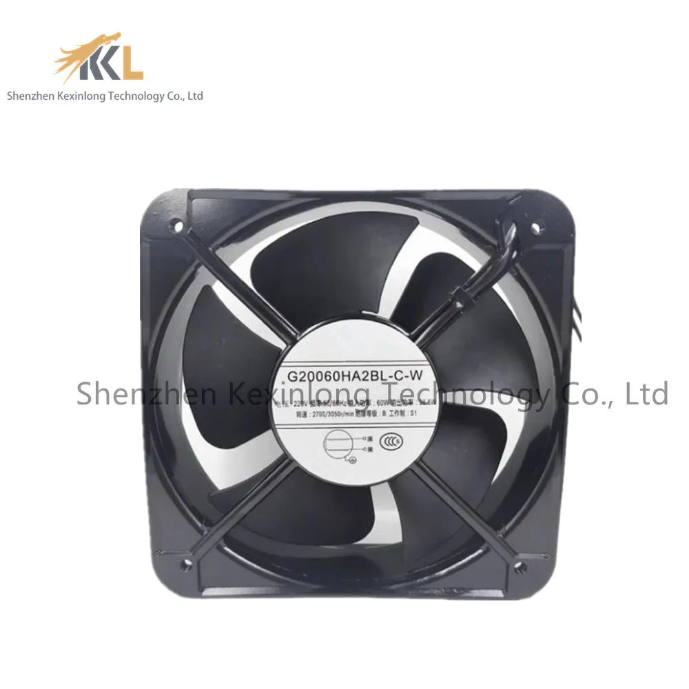 

G20060HA2BL New 20060 Cooler 220V 65W 0.48A 2-Line 200 * 200 * 60MM Square Cooling Axial Fan