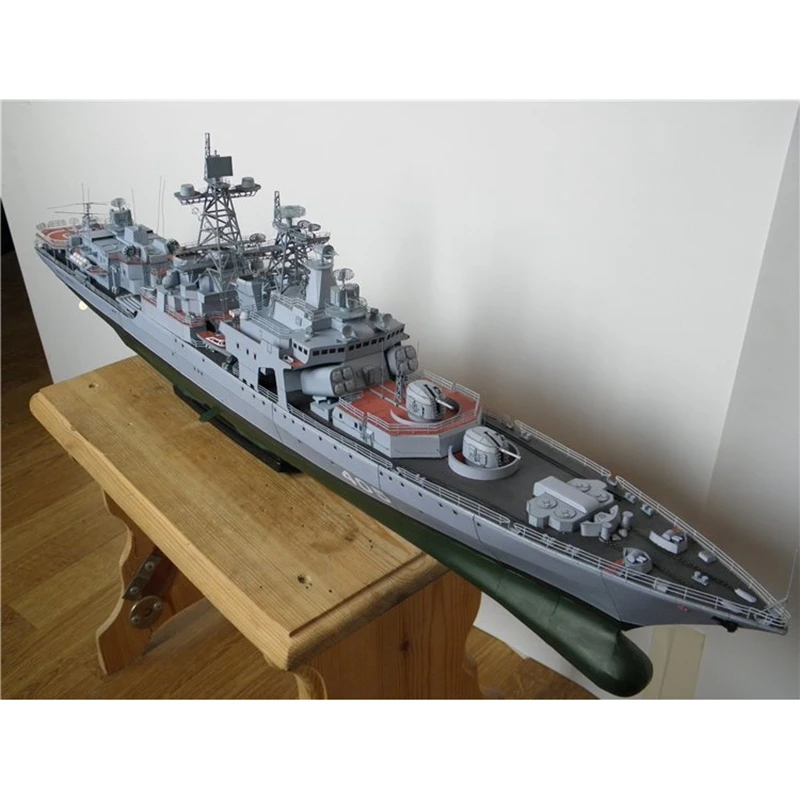 1:200Admiral Levchenko Antisubmarine Ship DIY 3D Paper Card Model Building Set Construction Toys Educational Toy Model