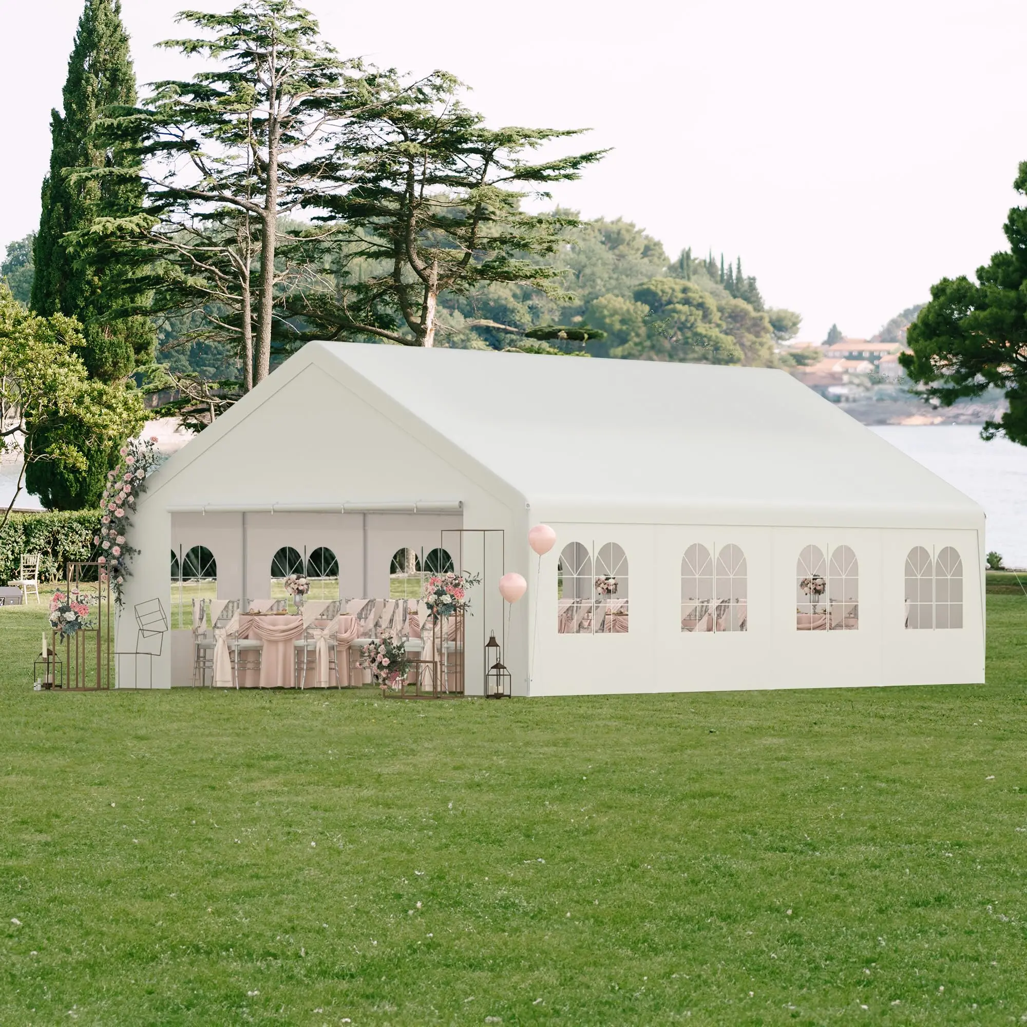 Party Tent 20’ x 26’ Outdoor Canopy Tent w/Removable Sidewall