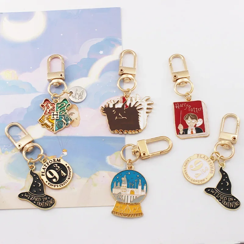 New Harry Potter Random Magic Keychain Academy Hermione Ron Alloy Creative Bag Gift Pendant Children's Toys