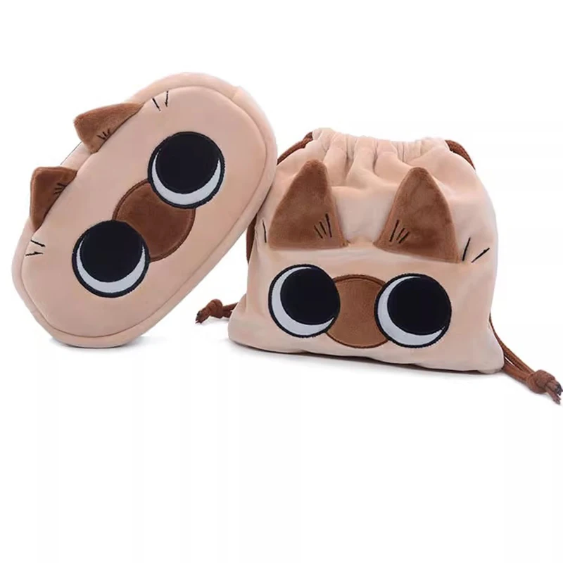 Siamese Cat Kitten Pendant Pencil Bag decorazione pacchetto di immagazzinaggio astuccio per penne peluche bambola di pezza Cartoon Animal Boy Girl