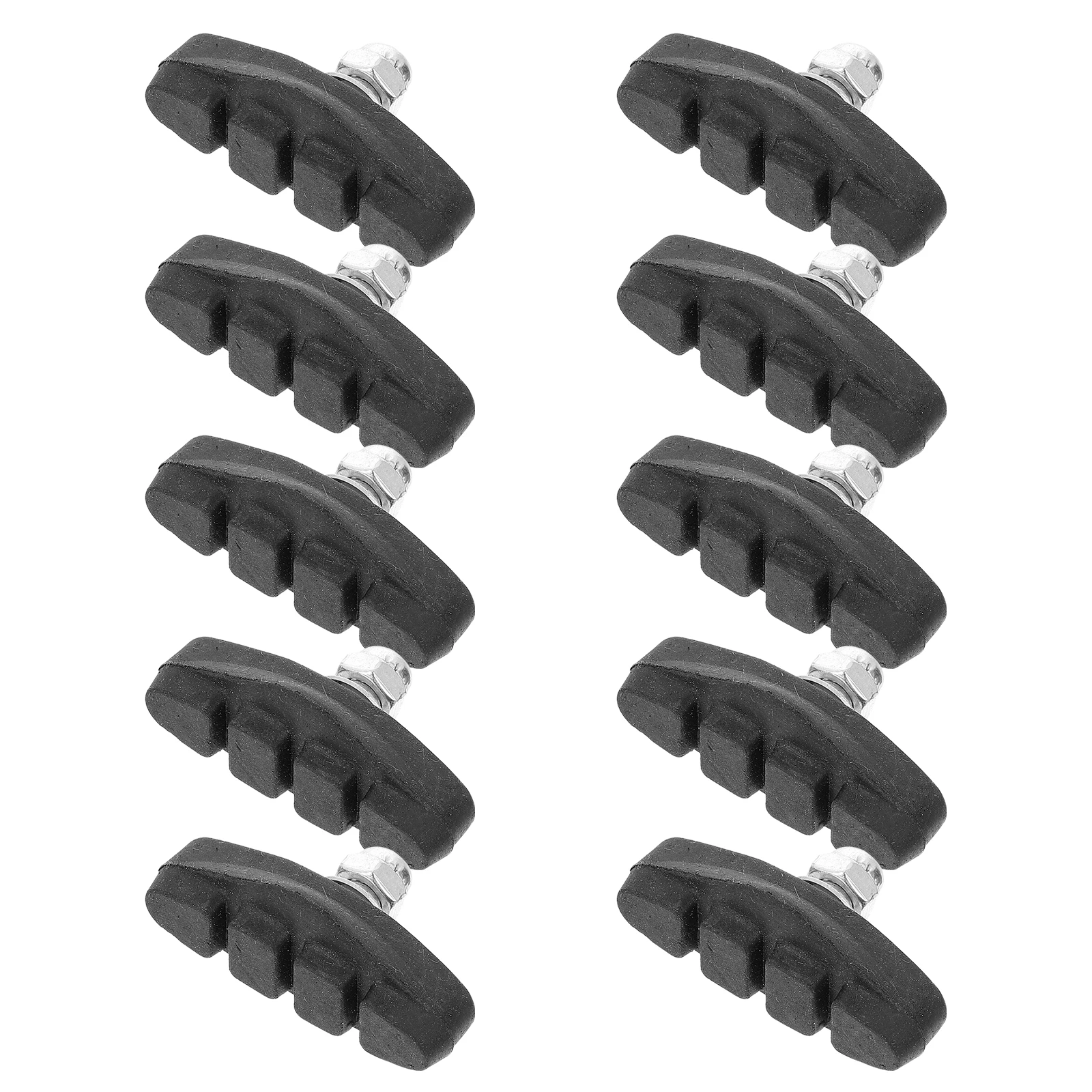 

10 set Bike Brake Pads Shockproof Dual Compound Disc Caliper Blocks Strong Stopping Power Curved Design Dirt Mud for Cycling