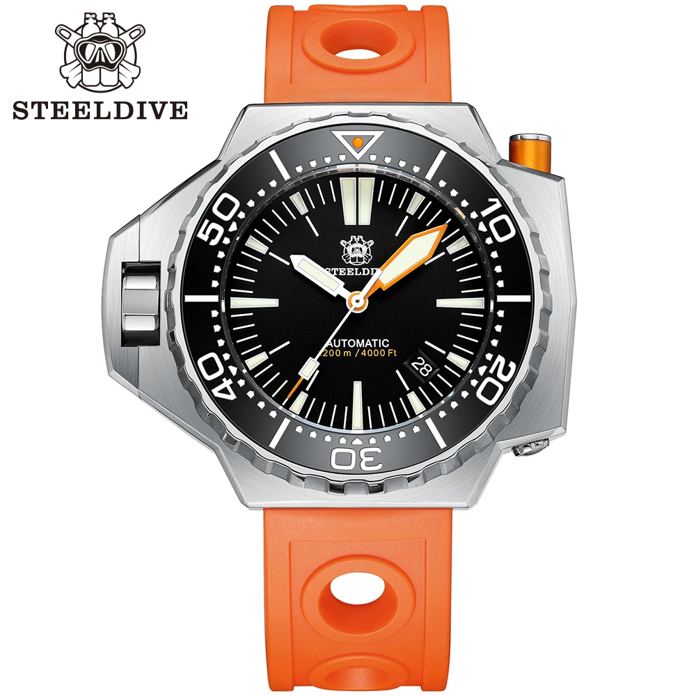 Steeldive Proplof SD1969 V3 Nieuwste versie 1200m waterdicht AR saffierglas NH35 Automatische 56mm oversize heren duikhorloges