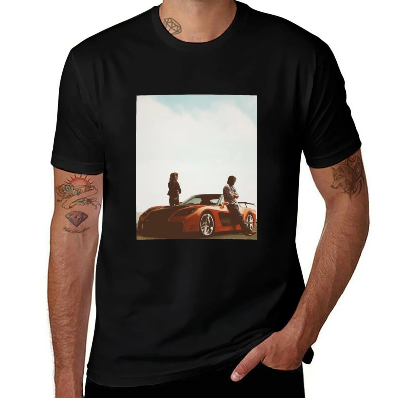

Fast and furious I Han and Gisele T-Shirt Basic Simple Design Short Sleeve Shirt