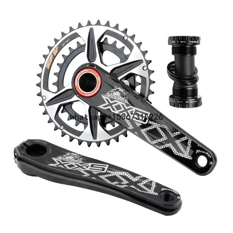 

Snail Aluminium Alloy Bicycle Chainwheel MTB 28T 38T Variable Speed GXP Disc Ultra Light Tooth Plate Crank Set Fat Bike Crank