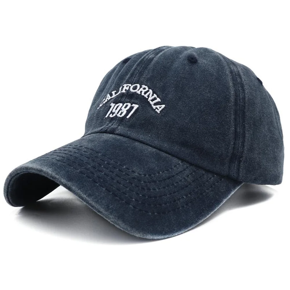 2023 New Vintage California 1987 Embroideried Basebal Cap Hip Hop Adjustable Black Cotton Dad Hats for Men Gorras Hombre Beisbol