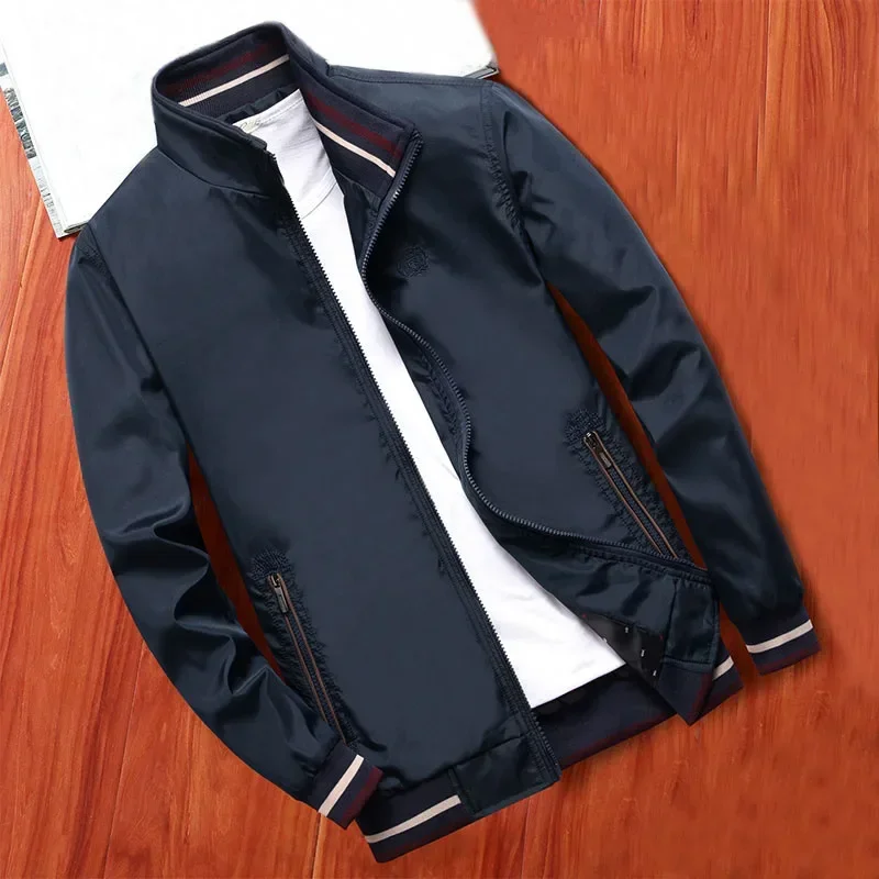 

Stand Collar Men Business Jacket Brand Clothing Male Outwear New Spring Men Jacket Coats Korean Style Casual Solid Color Jackets