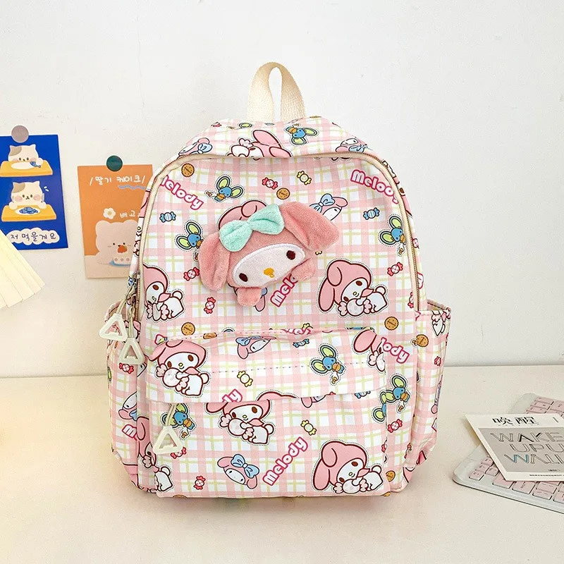 

Sanrio Japanese kuromi backpack cute melody boys kids girls baby shoulder bag cartoon kindergarten schoolbag hello kitty