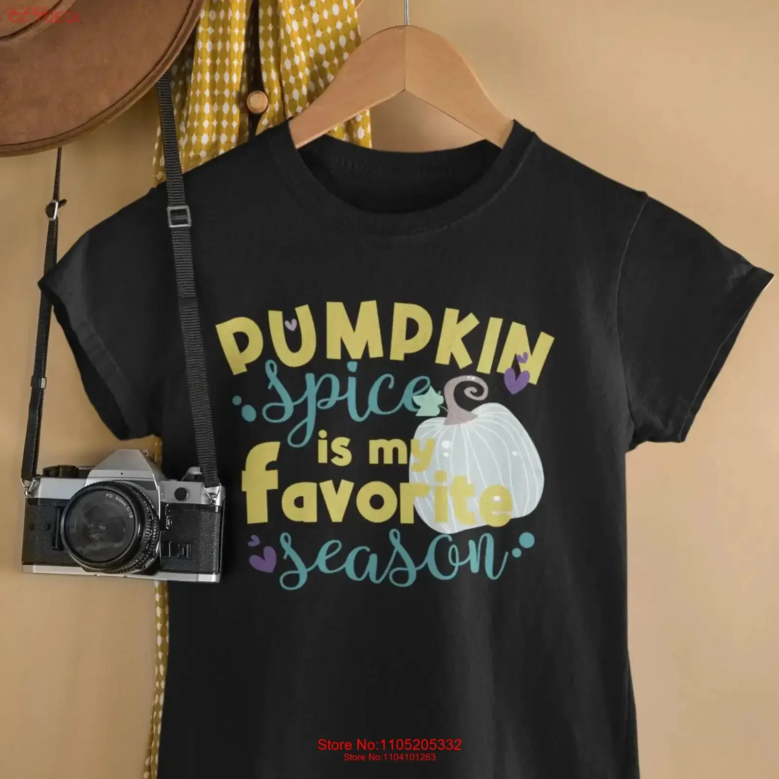 Pumpkin spice is my favorite season shirt lover Fall Autumn women T leaves pumpkins vintage Washed homme graphic streetwear