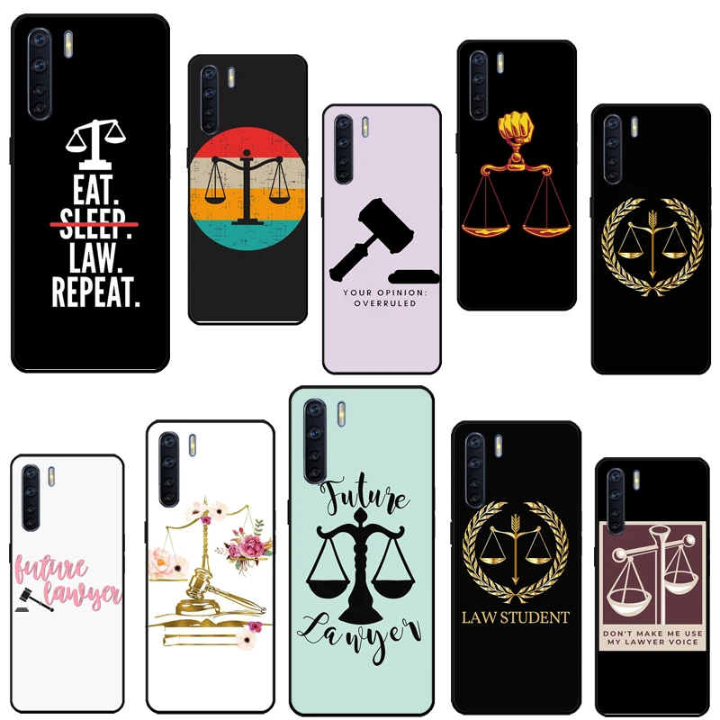 Lawyer Judge Pattern Art Case For OPPO A96 A76 A16 A94 A74 A54 A77 A17 A16 A52 A72 A91 A93 A5 A9 A31 A53 A57s Cover