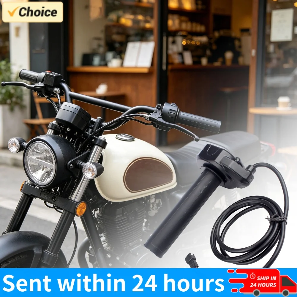 Full Twist Throttle Waterproof Smooth Handlebar for Surron Ebike Throttle Grip Cable Kit for Ridstar Q20 Electric Dirt Bike