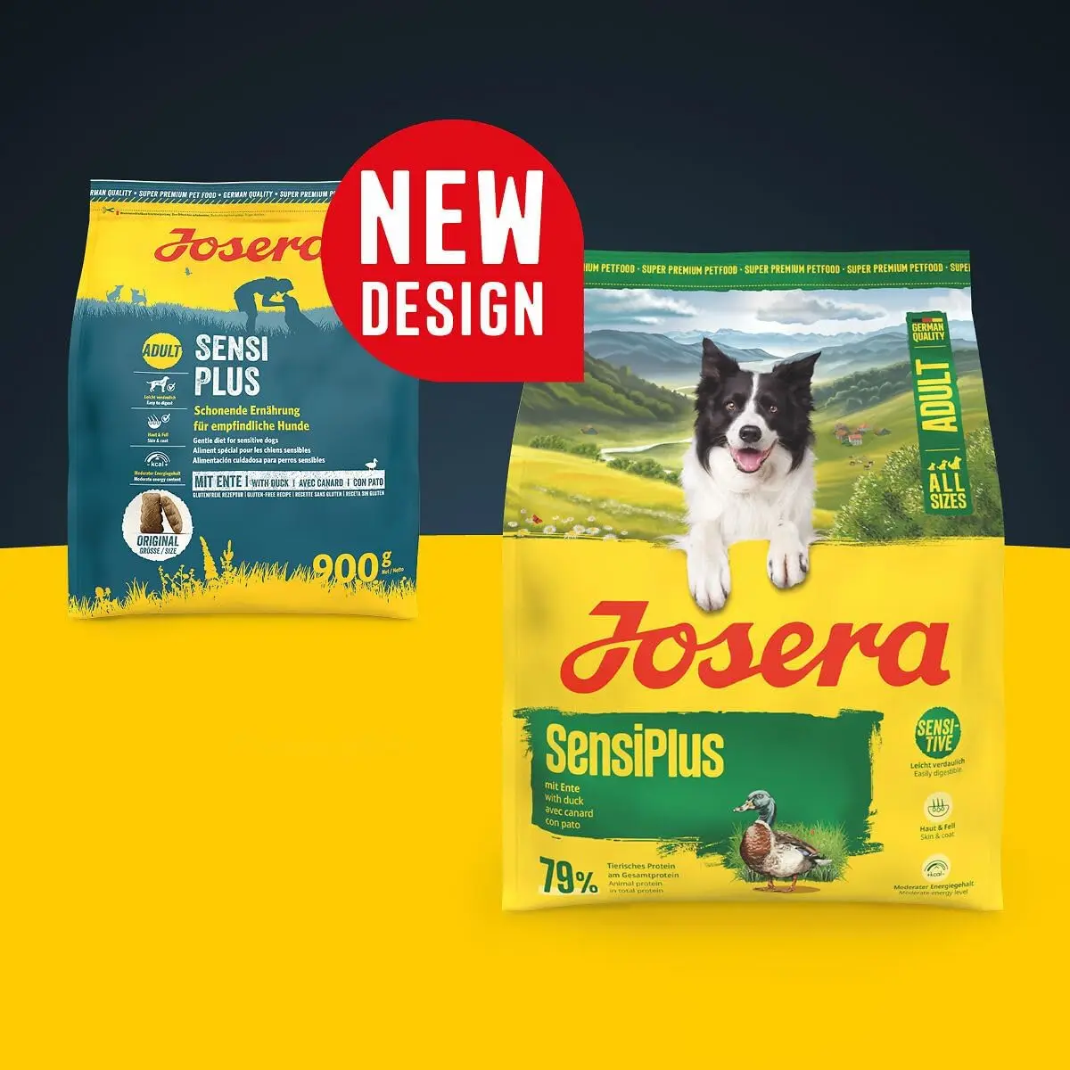 Erwachsenen-SensiPlus Ente & Reis (1 x 12,5 kg) |   Premium-Trockenfutter für erwachsene empfindliche Hunde |   mit viel Biotin