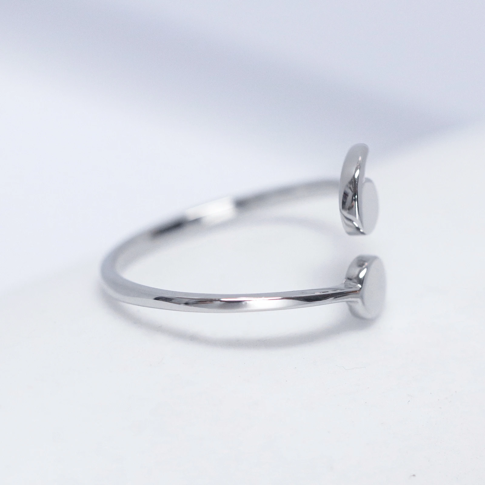 Simple Lady Rings Comma Full Stop Thin Circle S925 Sterling Silver Ring