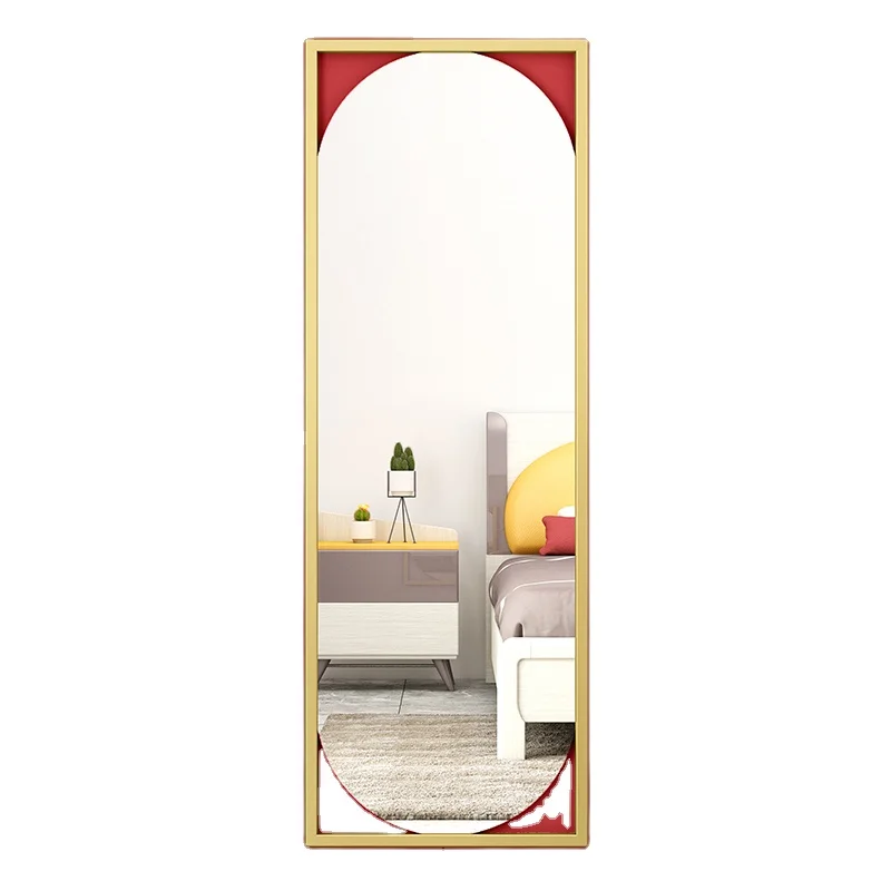 

Large Luxury Hotel Wall Mirror Full Length Light Emitting Diode Backlit Metal Frame Bathroom