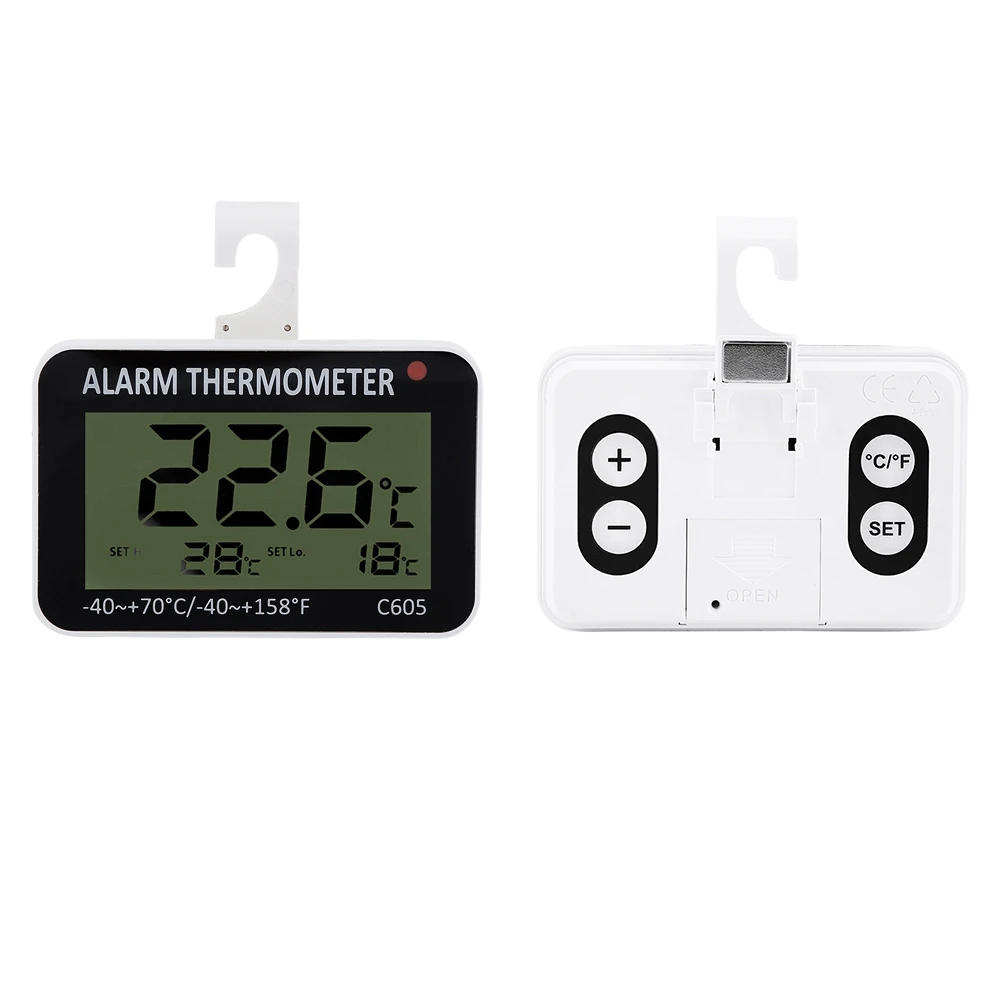 Fridge Thermometer Refrigerator Thermometer Automatic Alarm Digital LCD  Temperature Warning for Temperature Displaying