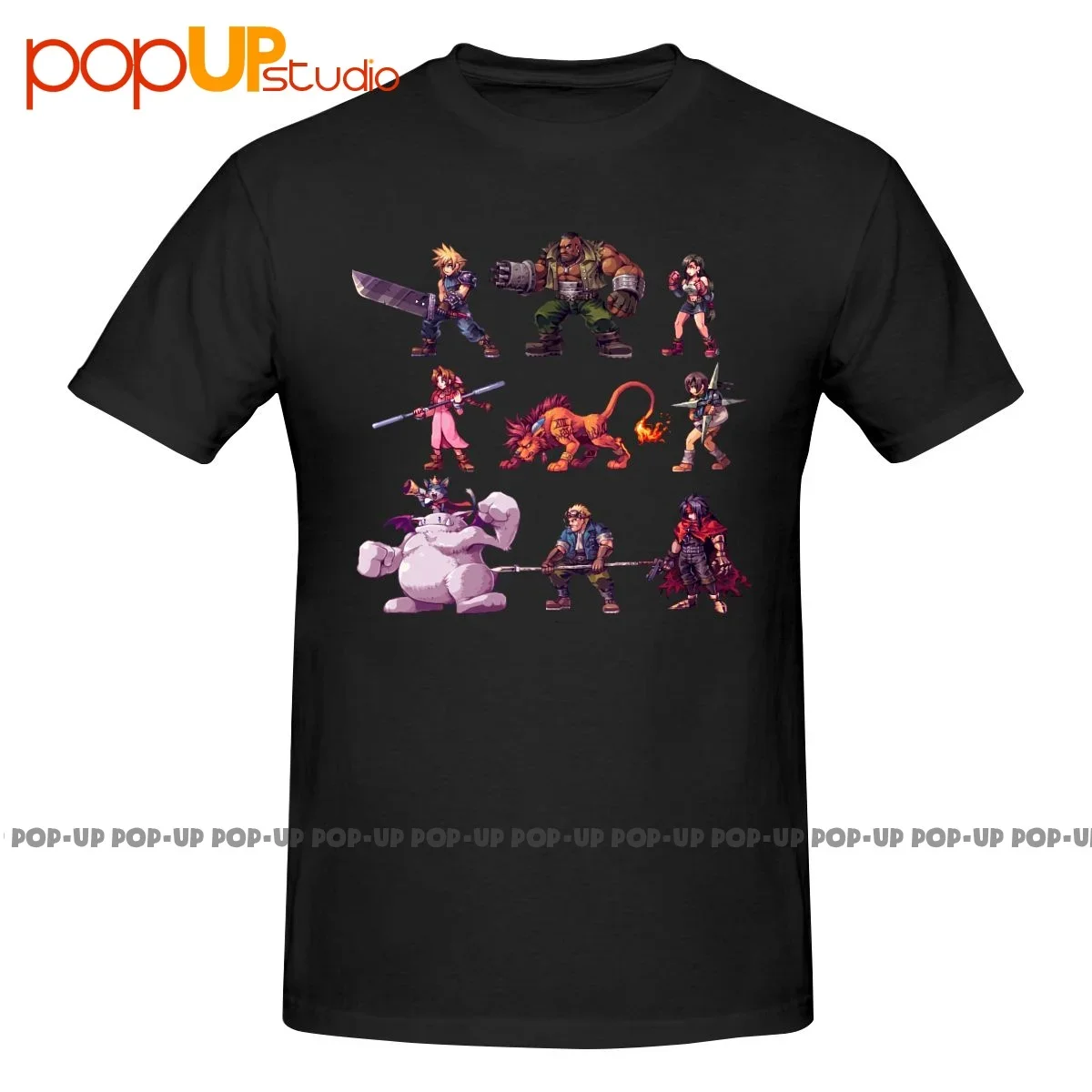 Final Fantasy 7 Characters Pixel Ff7 Cloud Tifa Barret Shirt T-shirt Tee Cool Hot Selling