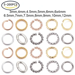 Aço inoxidável Open Jump Rings, Metal Conectores para DIY Jóias, Encontrar Fazendo Acessórios, Suprimentos por atacado, 304