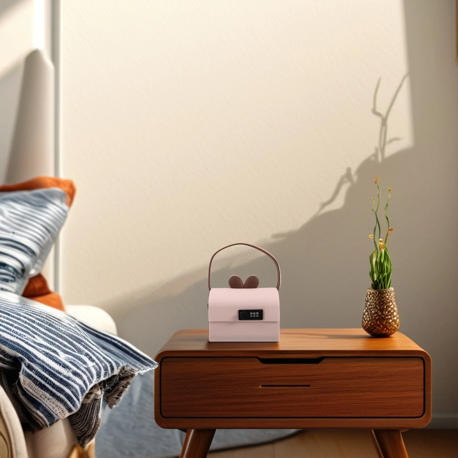 Tirelire pour enfants garçons filles Portable petite caisse serrure à combinaison rose enfants coffre-fort économie d'argent Pot d'argent