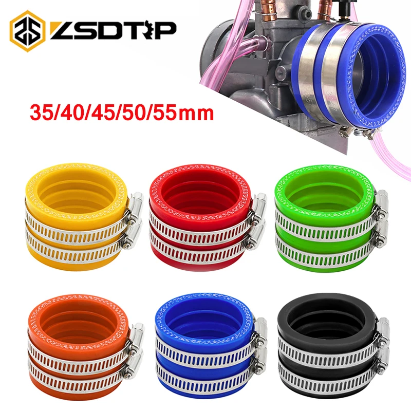 ZSDTRP Motorcycle Carburetor Rubber Adapter 35mm 40mm 45mm 50mm 55mm Inlet Pipe Intake For PWK KEIHIN OKO KOSO Carbs