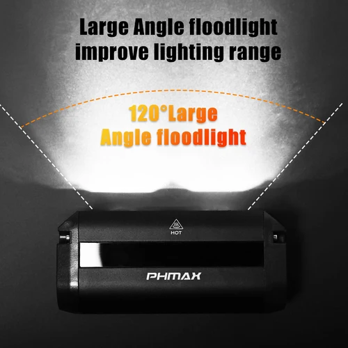 Imagen 2 del producto PHMAX-luz delantera de bicicleta, linterna recargable tipo C de 1000 lúmenes, luz de advertencia de 2000mAh, lámpara de Ciclismo de Carretera de montaña TMB