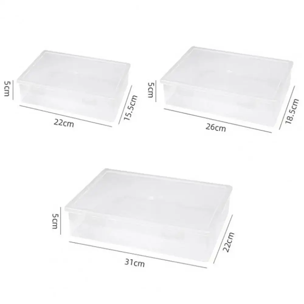 1Pcs School Home Office Supplies Document Storage Container Multifunctional Plastic A4 A5 File Organizer Dustproof Transparent view 4