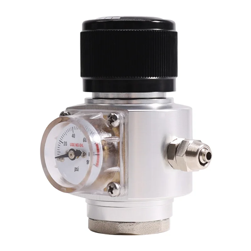 

ABRB-Mini Gas Regulator Soda Keg Regulator Co2 Keg Charger 0-90PSI For Soda Maker Sparkling Water Beer Soda Bottle TR21-4