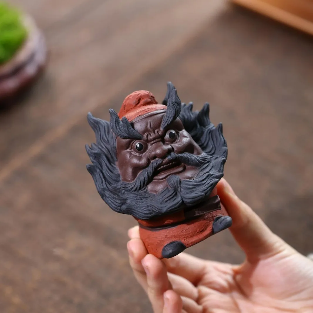 

Zhao Yonghui's Tian Shi Zhongkui Pet Ornament, Yixing Purple Clay Exquisite Ceremony Decoration, Handcrafted Tea Toy That Can Be