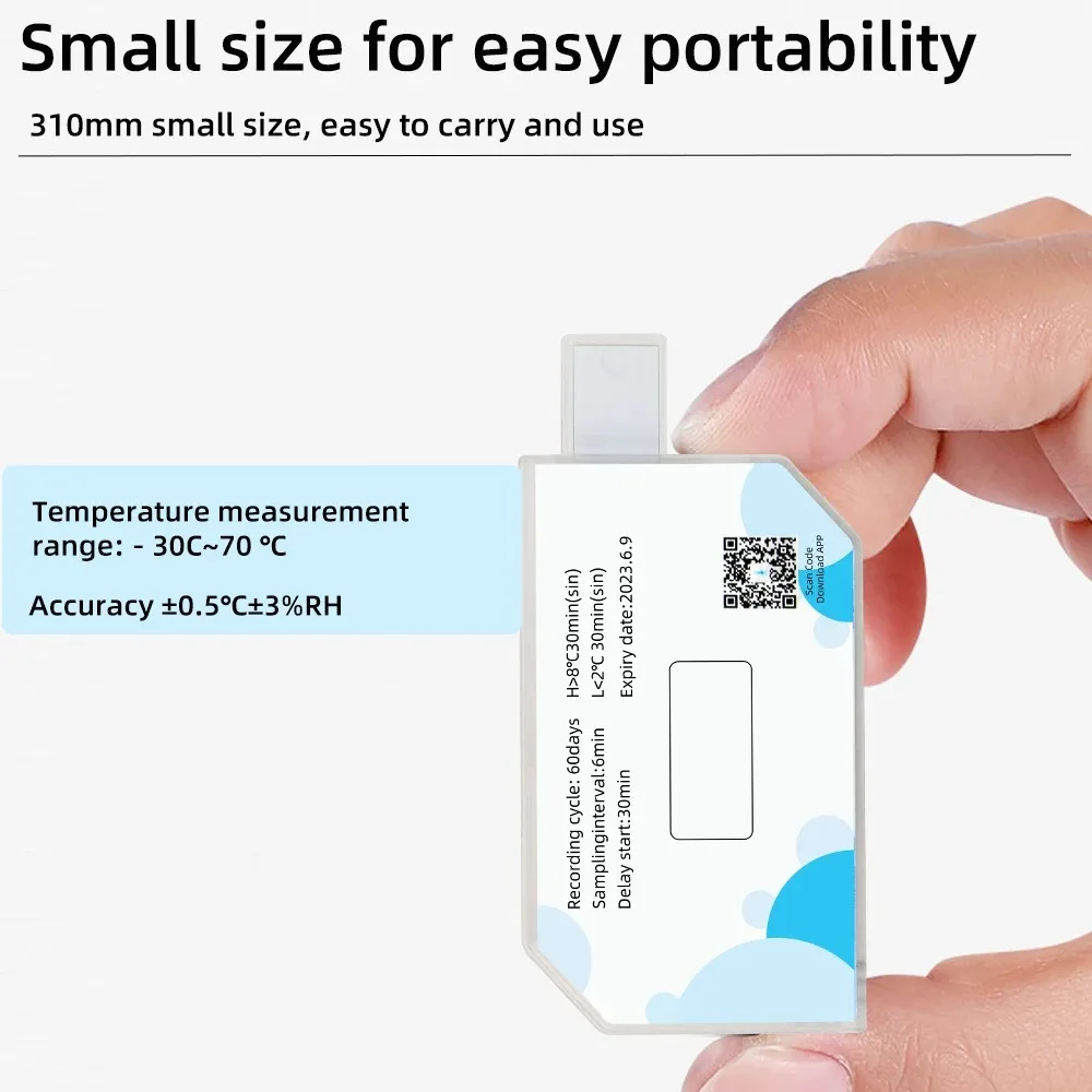 BUL01-T 60 Dagen Bluetooth Temperatuurrecorder Lcd-Display Datalogger 4400 Punten Temp Meting Wegwerp Recorder