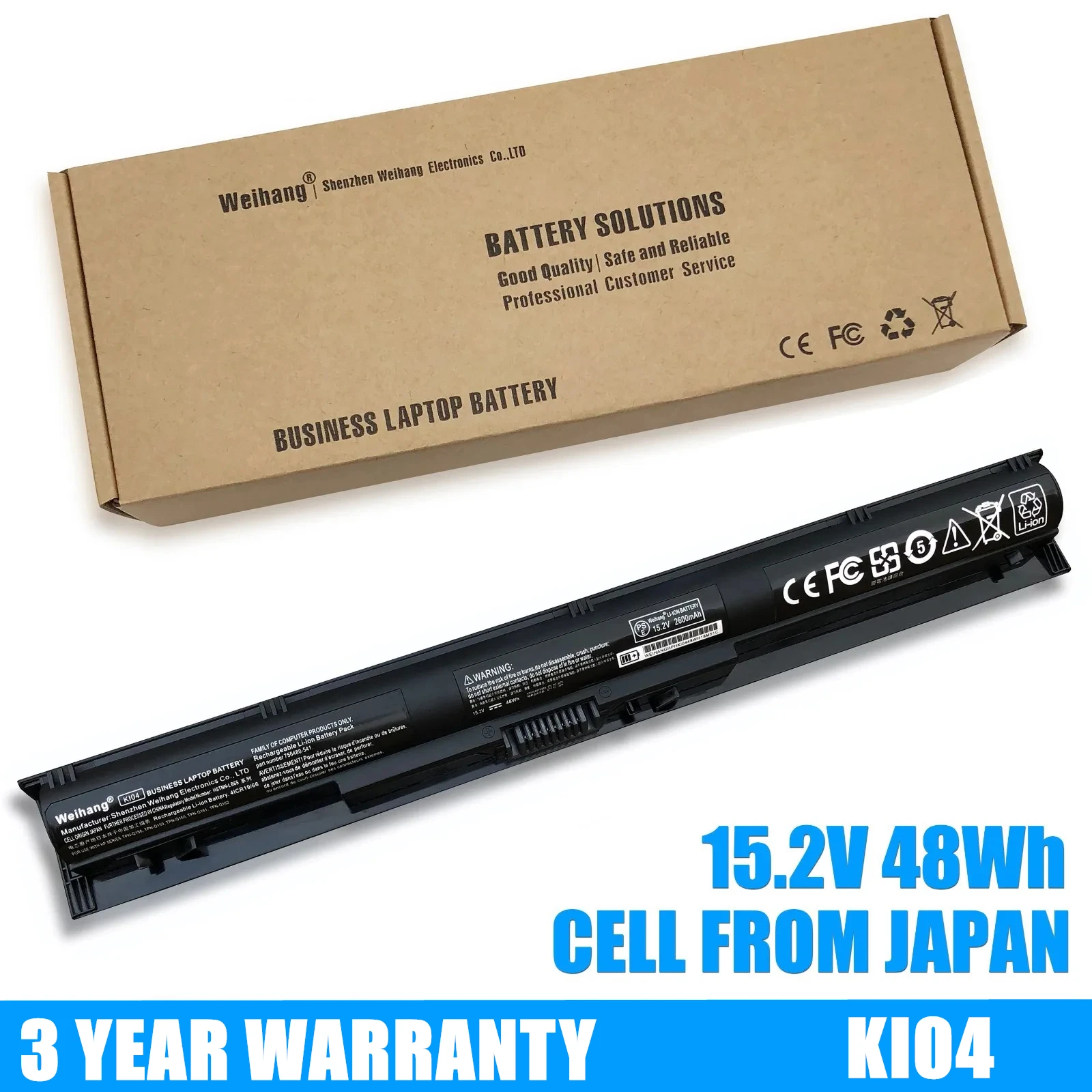 New Battery K104 KI04 For HP Pavilion 14/15/17-AB000 800009-421 800049-001 HSTNN-DB6T