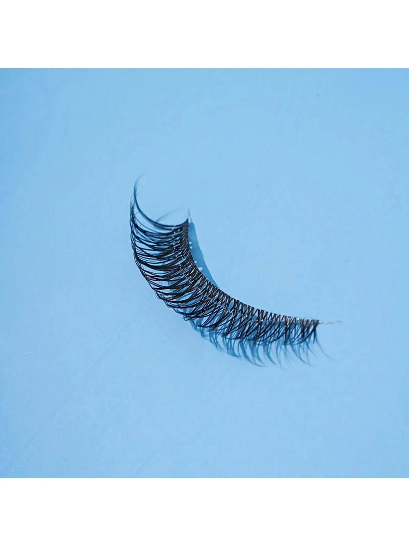 1 conjunto de dez pares de cílios postiços enrolados multicamadas 3D estilo europeu e americano para maquiagem europeia e americana, maquiagem de palco, cílios de maquiagem de corrida mista