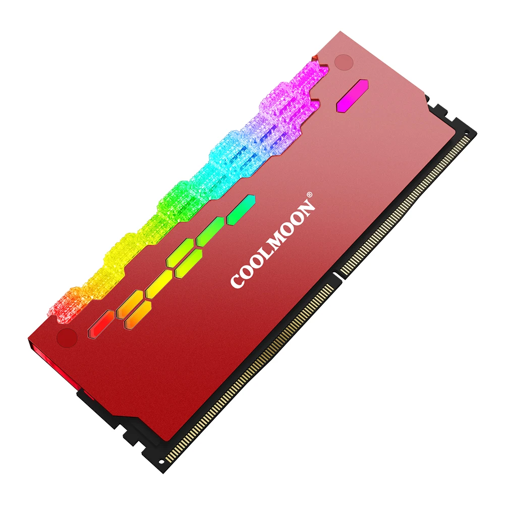 COOLMOON RA-2 RAM PC Geheugenbank Koellichaam Koeler ARGB Kleurrijke warmtespreider
