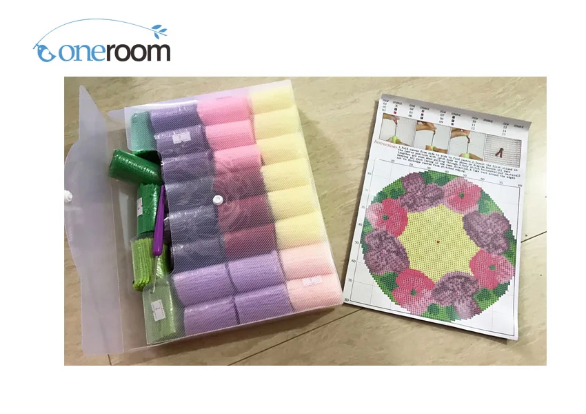 Embroidery Canvas Hook Kits, Unfinished Acrylic Yarn, Embroidery Cushion, Cross Stitch Carpet, 9 Latch, Top Selling SEA