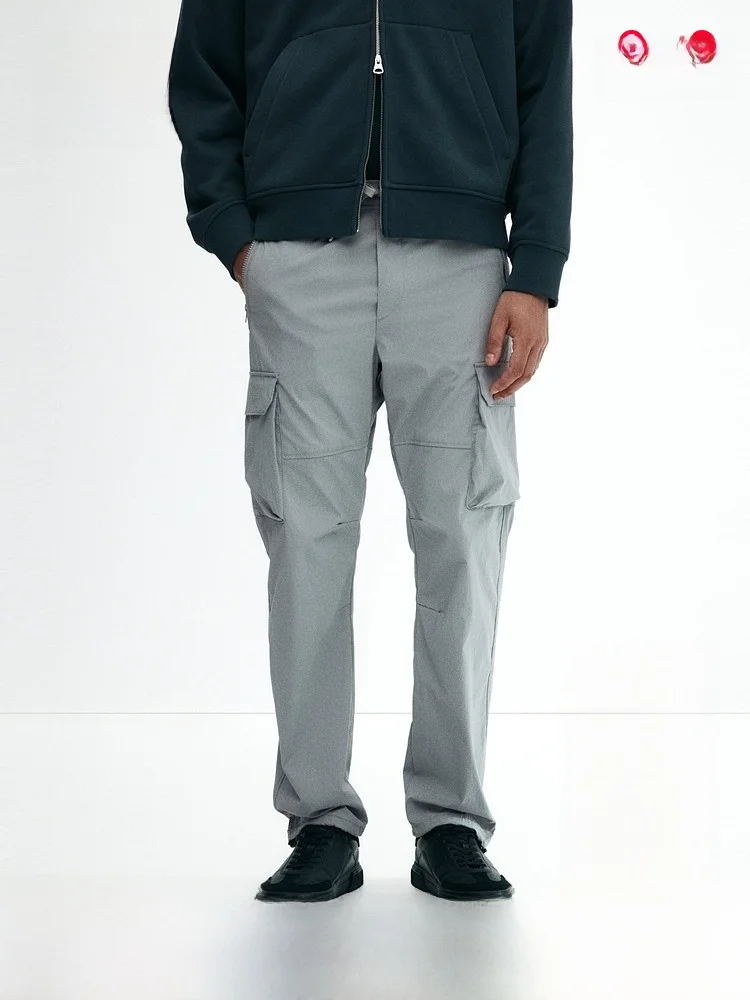 

H&M Men's Casual Pants Spring Nylon Elastic Waist Comfortable Workwear Faionable Loose Fit l Waist Casual Sle