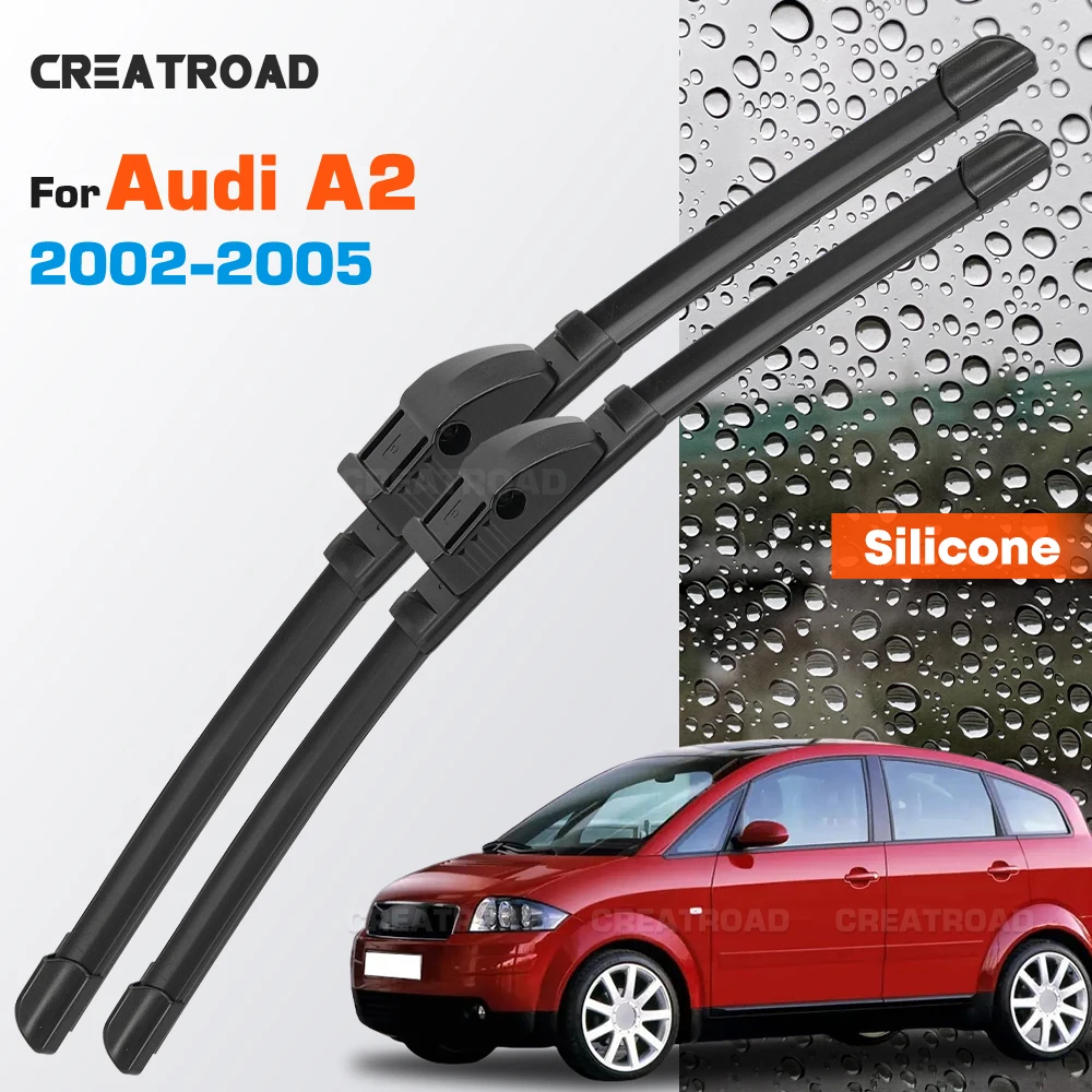 

Silicone Wiper Blades Fit For Audi A2 2002-2005 Coated Silent HD Wear-Resistant Car Windshield Wipers 28"+28"