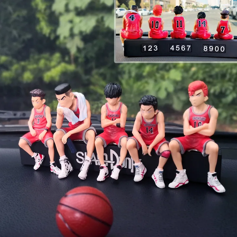 Car Telephone Number Plate Interior Anime SLAM DUNK Decoration Hanamichi Sakuragi Action Figure Ornament Auto Accessories Gifts