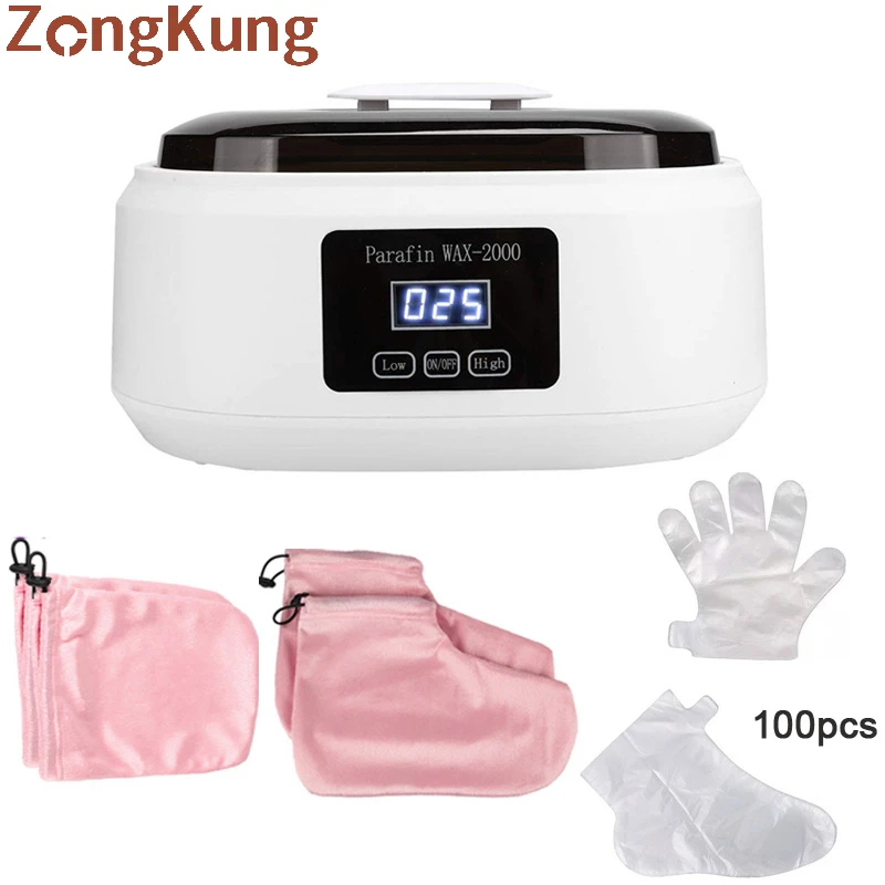 Hand & Foot Mask Warmer ขี้ผึ้งพาราฟิน Bath Warmer Moisturizing & Hydrating Set กําจัดขนมือสปาชุดผลิตภัณฑ์ความงามชุด