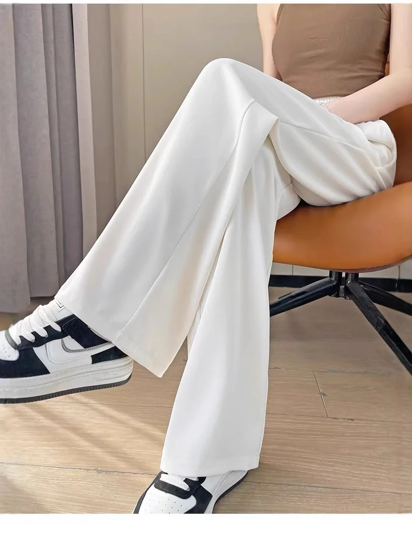 

Широкие брюки для офиса, женские летние льняные лоскутные широкие брюки в стиле бохо, молодые удобные драпированные легкие курортные воздушные брюки