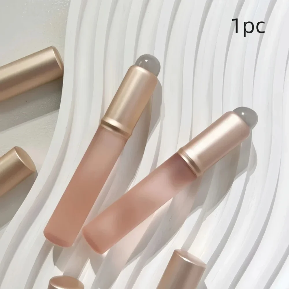 Pincel de silicona con cubierta para labios, corrector en ángulo, aplicación de lápiz labial, bálsamo difuminado, herramienta cosmética