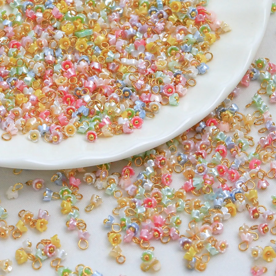 

Mini Bell Orchid Flower Charm Resin Seed Bead for Jewelry Making DIY Handmade Bracelet Accessories DIY Lily of The Valley Bead